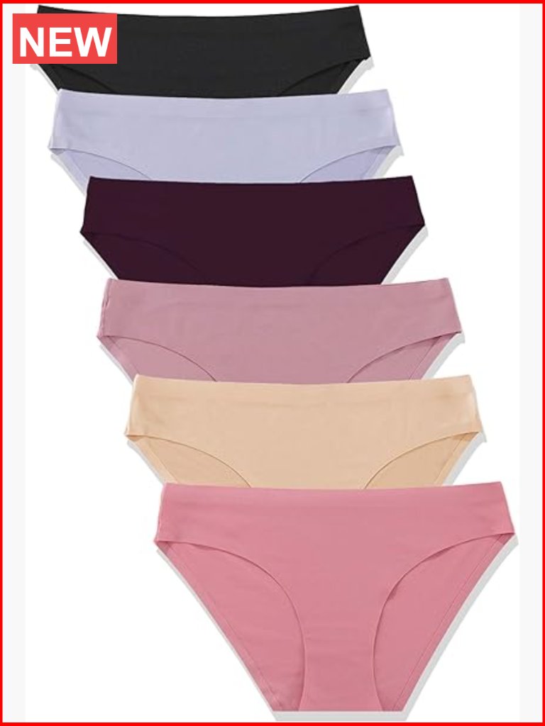 6 Pack Seamless Hipster Underwear No Show Panties Invisibles Briefs Soft